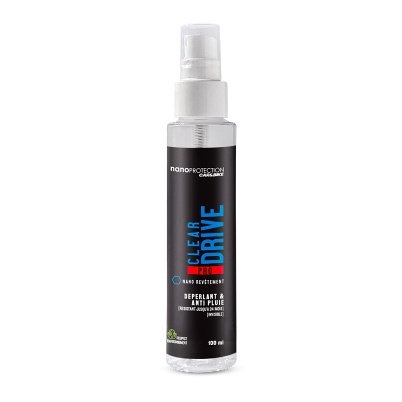 Clear Drive Pro 100 mL : traitement nano anti-pluie renforcé pour pare-brise &amp; vitres.…